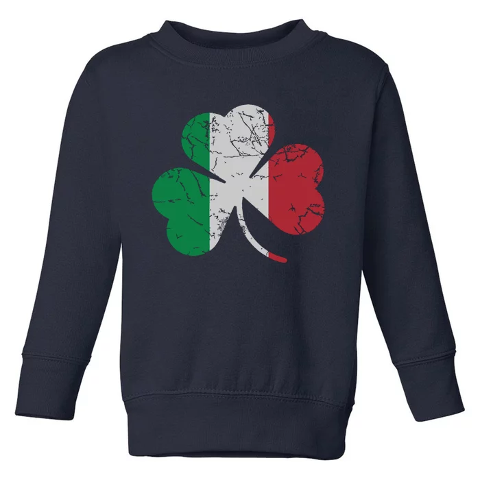 Irish Italian Flag Shamrock St Patricks Day Italy Men Women Toddler Sweatshirt