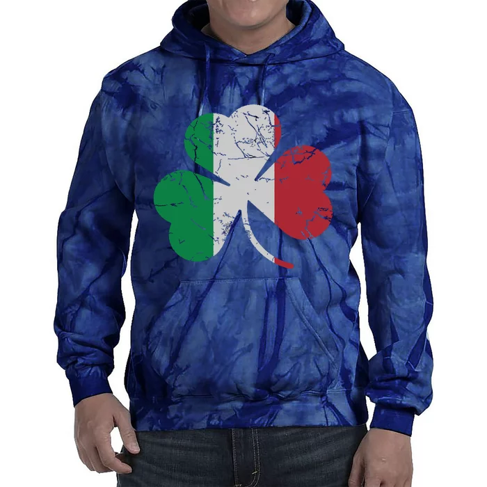 Irish Italian Flag Shamrock St Patricks Day Italy Men Women Tie Dye Hoodie