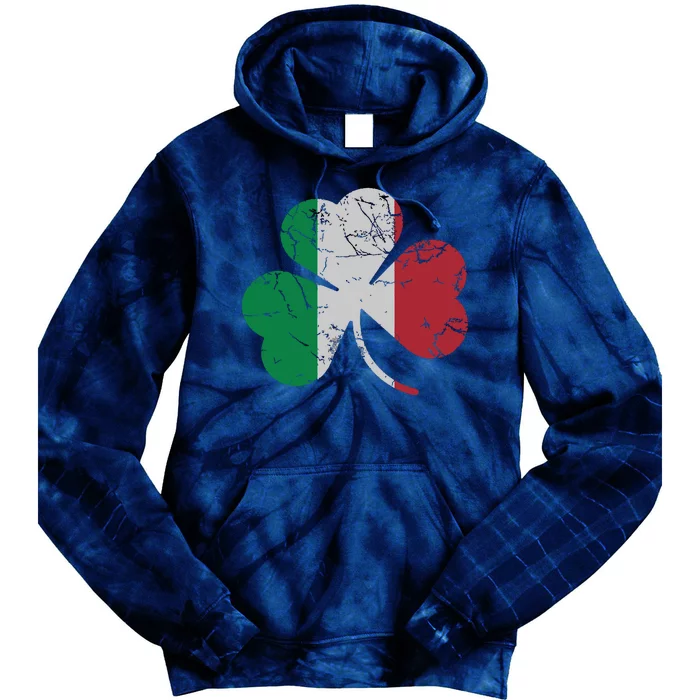 Irish Italian Flag Shamrock St Patricks Day Italy Men Women Tie Dye Hoodie