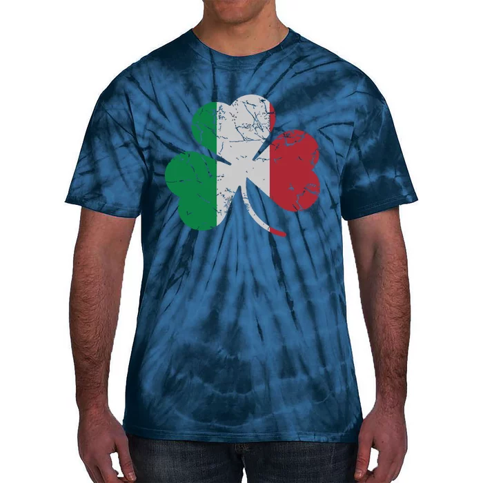 Irish Italian Flag Shamrock St Patricks Day Italy Men Women Tie-Dye T-Shirt