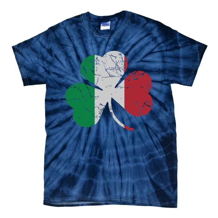 Irish Italian Flag Shamrock St Patricks Day Italy Men Women Tie-Dye T-Shirt