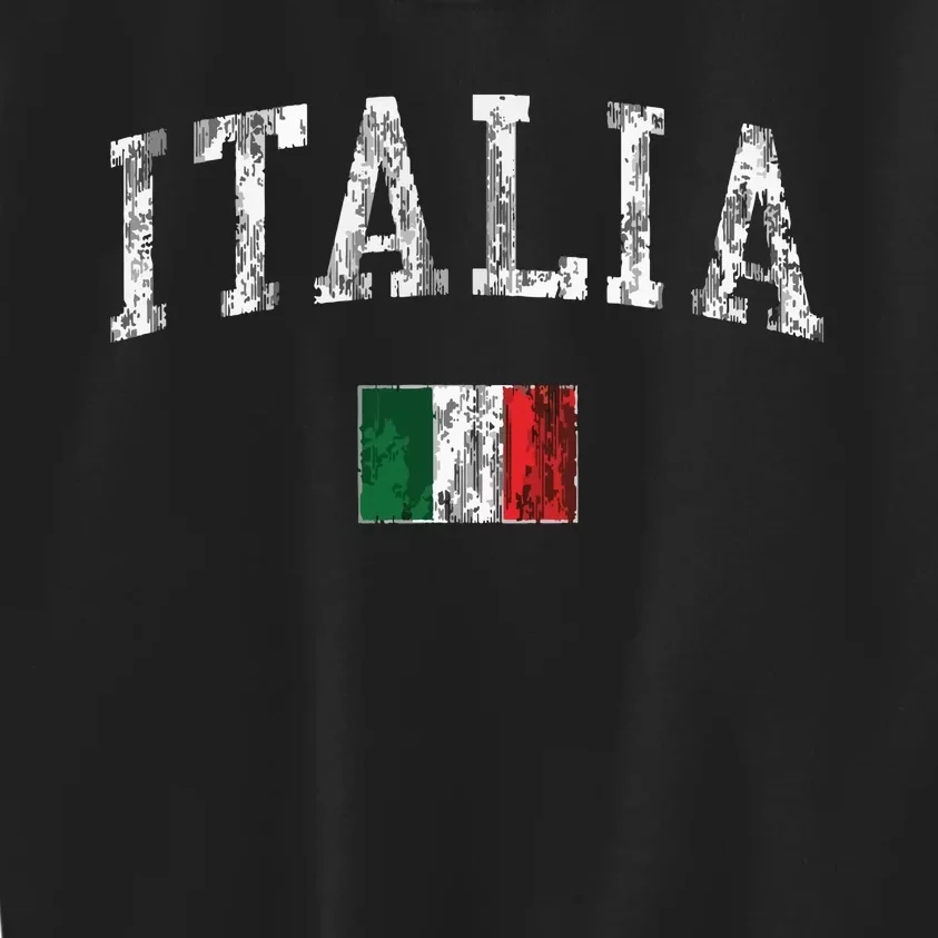 Italia Italian Flag Sports Kids Sweatshirt