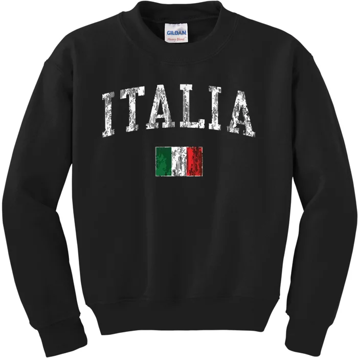 Italia Italian Flag Sports Kids Sweatshirt