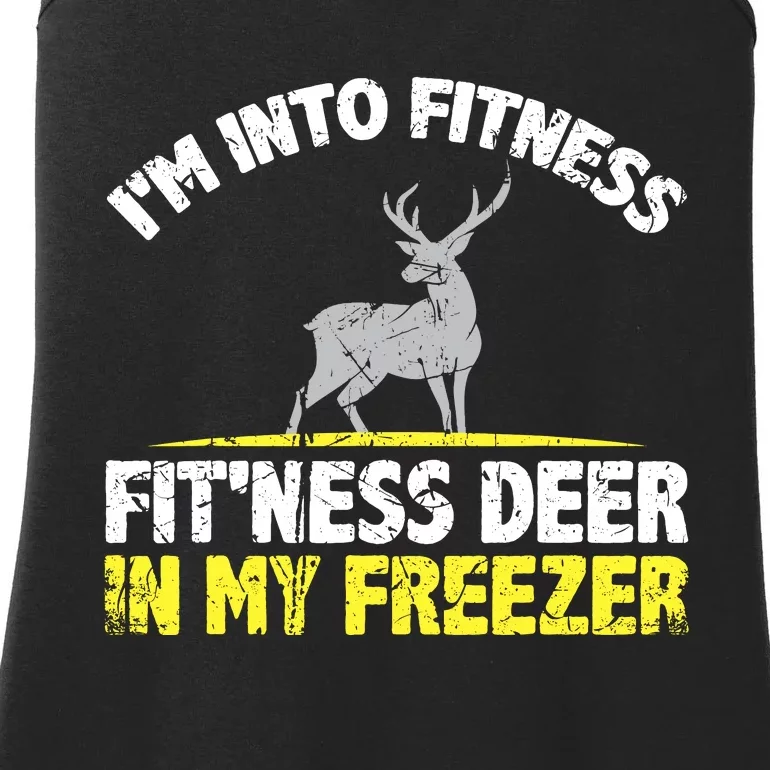 IM Into Fitness Fitting This Deer In My Freezer Funny Ladies Essential Tank