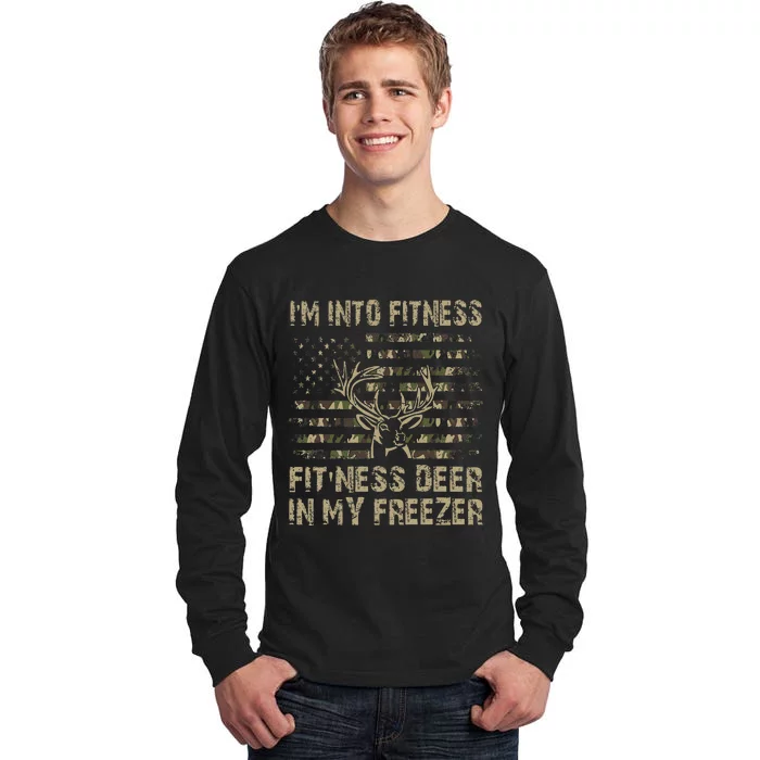 IM Into Fitness FitNess Deer In My Freezer Deer Hunting Tall Long Sleeve T-Shirt