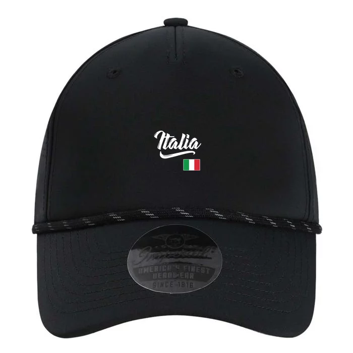 Italia Italian Flag Italy Italiano Family Heritage Men Women Performance The Dyno Cap