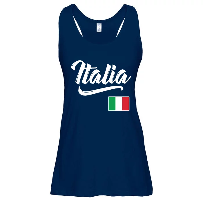 Italia Italian Flag Italy Italiano Heritage Men Women Kids Ladies Essential Flowy Tank