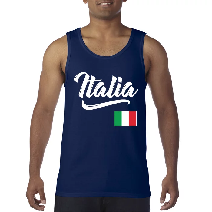 Italia Italian Flag Italy Italiano Heritage Men Women Kids Tank Top