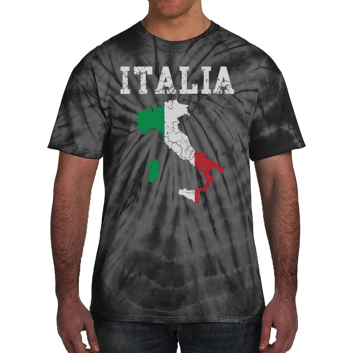 Italia Italy Flag Map Italian Italiano Family Tie-Dye T-Shirt