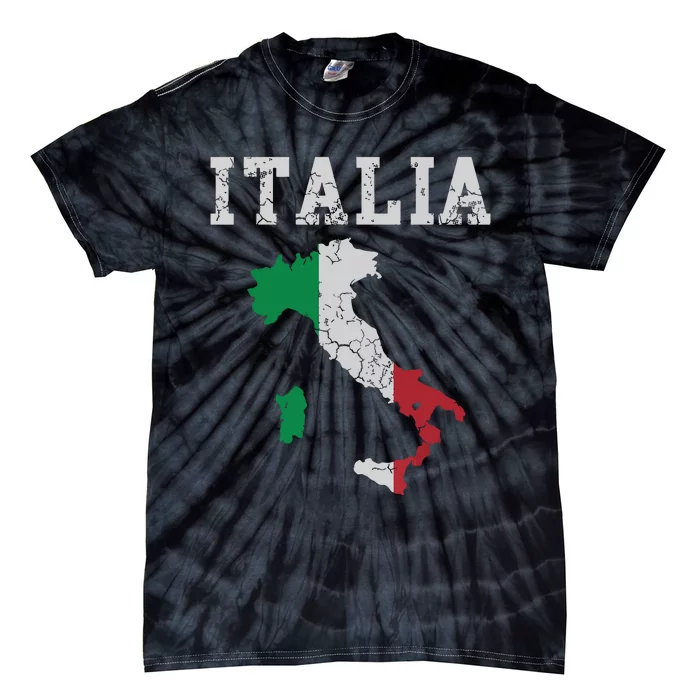 Italia Italy Flag Map Italian Italiano Family Tie-Dye T-Shirt