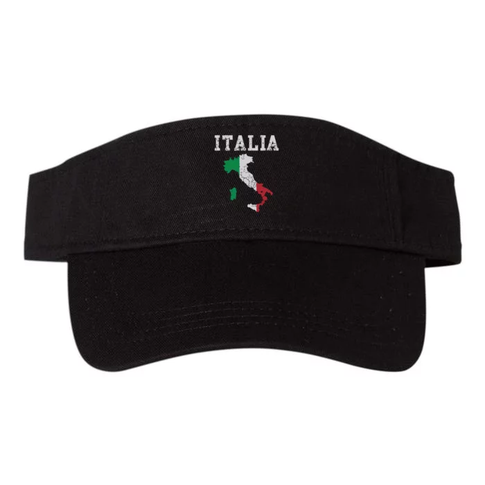 Italia Italy Flag Map Italian Italiano Family Valucap Bio-Washed Visor