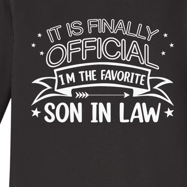 It Is Finally I’ The Favorite Son In Law Baby Long Sleeve Bodysuit