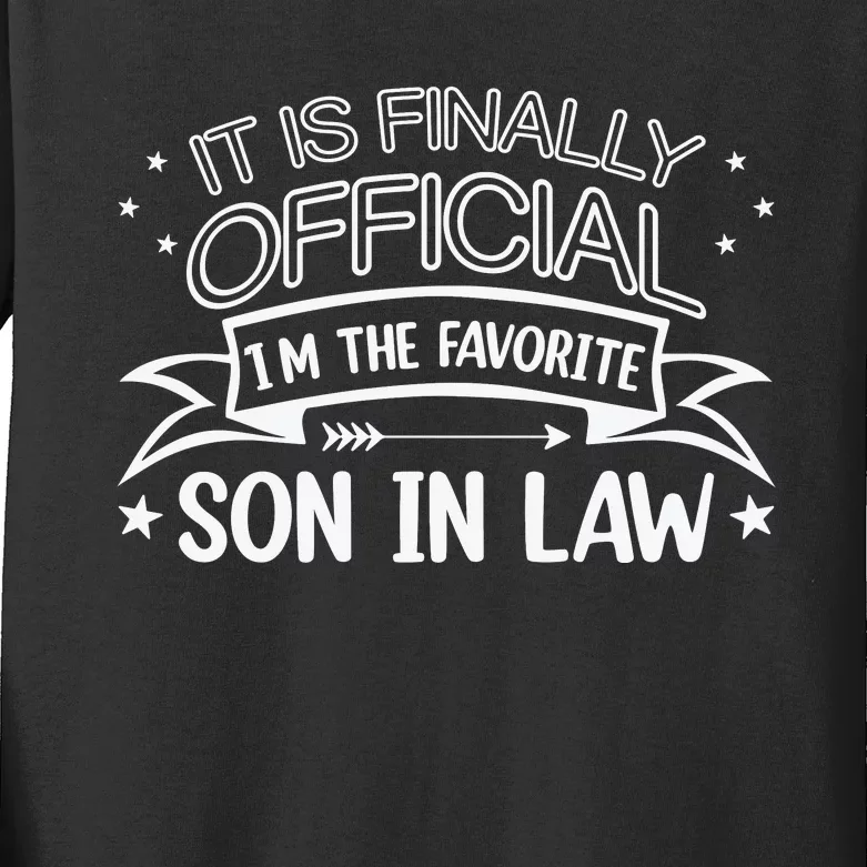 It Is Finally I’ The Favorite Son In Law Kids Long Sleeve Shirt