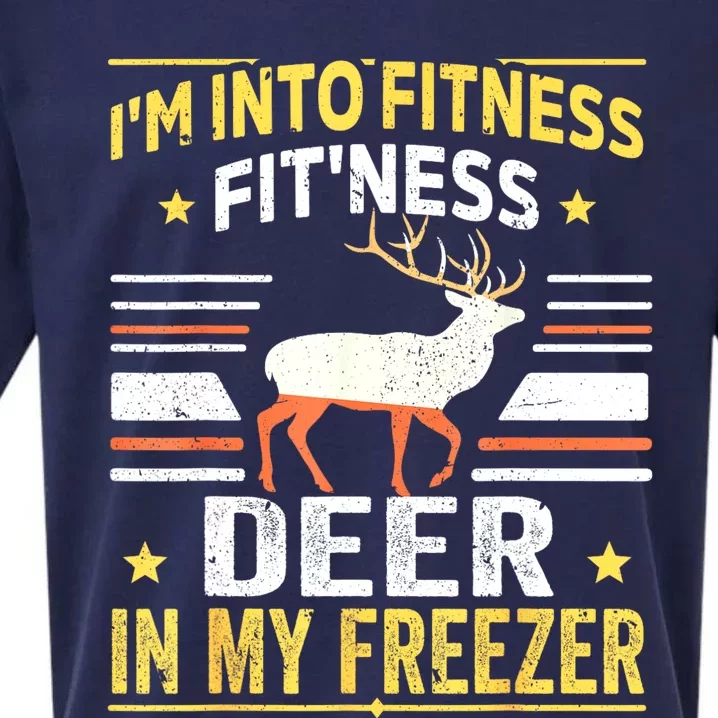 Im Into Fitness Deer Freezer Funny Dad Hunter Deer Hunting Sueded Cloud Jersey T-Shirt