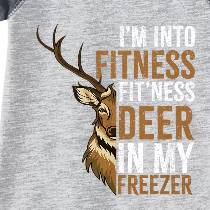 IM Into Fitness FitNess Deer In My Freezer Hunting Deer Infant Baby Jersey Bodysuit