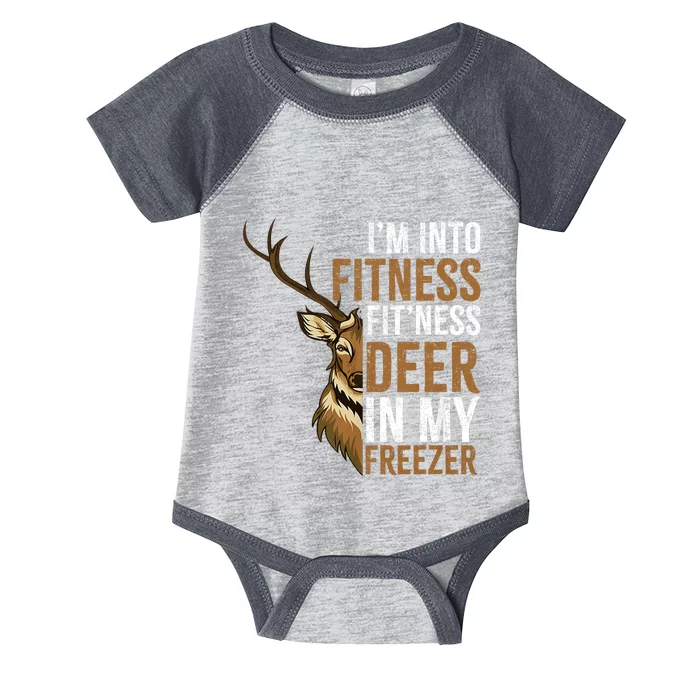 IM Into Fitness FitNess Deer In My Freezer Hunting Deer Infant Baby Jersey Bodysuit