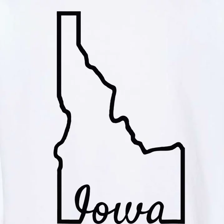 Idaho Iowa Funny Geography Mix Up Joke Idawa State Pride Garment-Dyed Sweatshirt