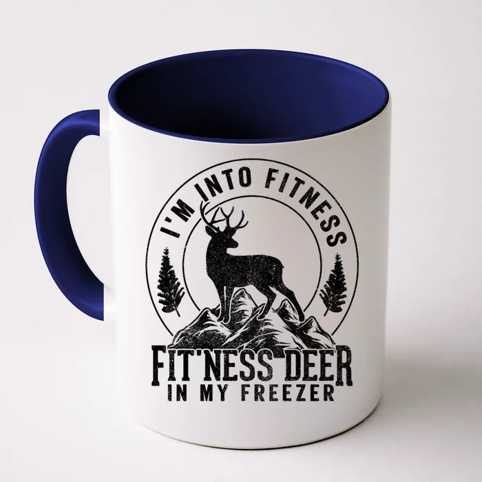 IM Into Fitness FitNess Deer In My Freezer Hunting Deer Front & Back Coffee Mug