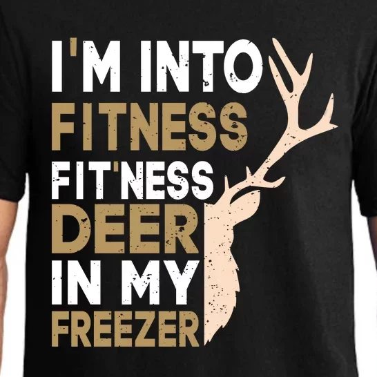 IM Into Fitness FitNess Deer In My Freezer Funny Hunter Pajama Set