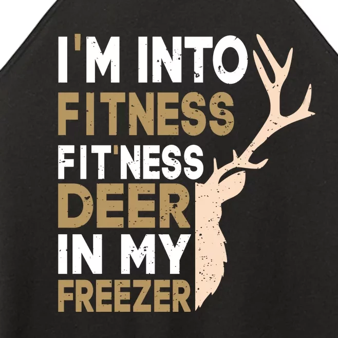 IM Into Fitness FitNess Deer In My Freezer Funny Hunter Women’s Perfect Tri Rocker Tank