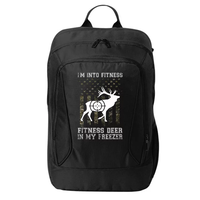 IM Into Fitness FitNess Deer In My Freezer Funny Hunter City Backpack