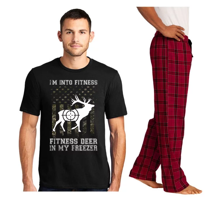 IM Into Fitness FitNess Deer In My Freezer Funny Hunter Pajama Set