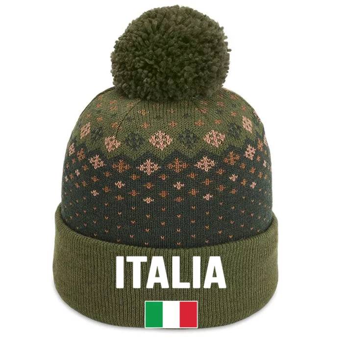 Italy Italian Flag Italia Souvenir The Baniff Cuffed Pom Beanie