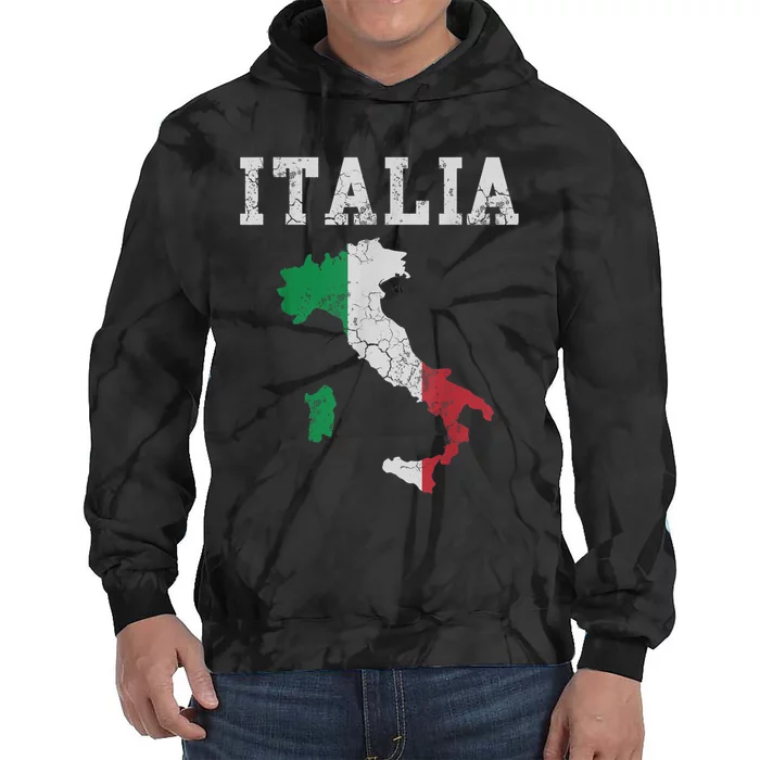 Italia Italy Flag Map Italian Italiano Family TShirt Tie Dye Hoodie