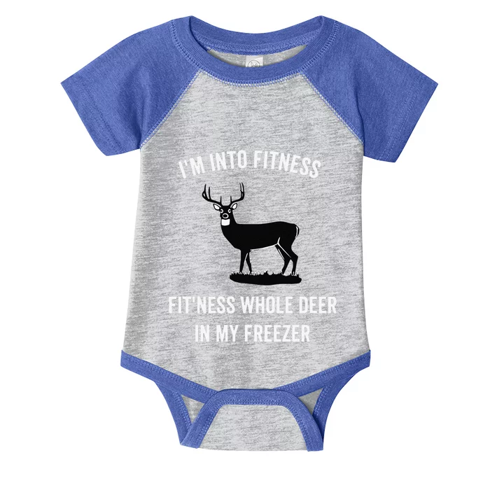 I'm Into Fitness Funny Joke Deer Hunting Gift For Hunters Infant Baby Jersey Bodysuit