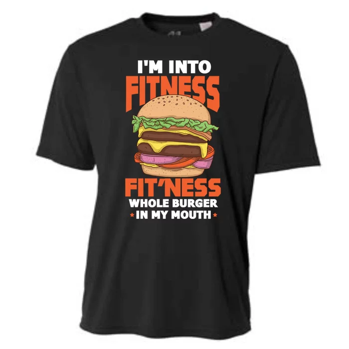 I'm Into Fitness Burger Hamburger Fast Food Foodie Gift Cooling Performance Crew T-Shirt