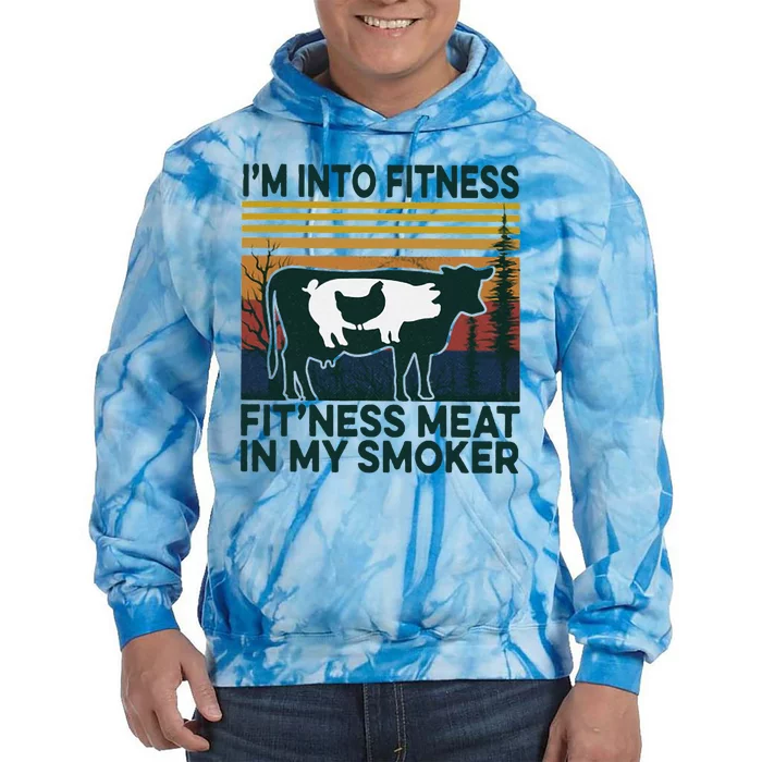 IM Into Fitness FitNess Meat In My Smoker Tie Dye Hoodie