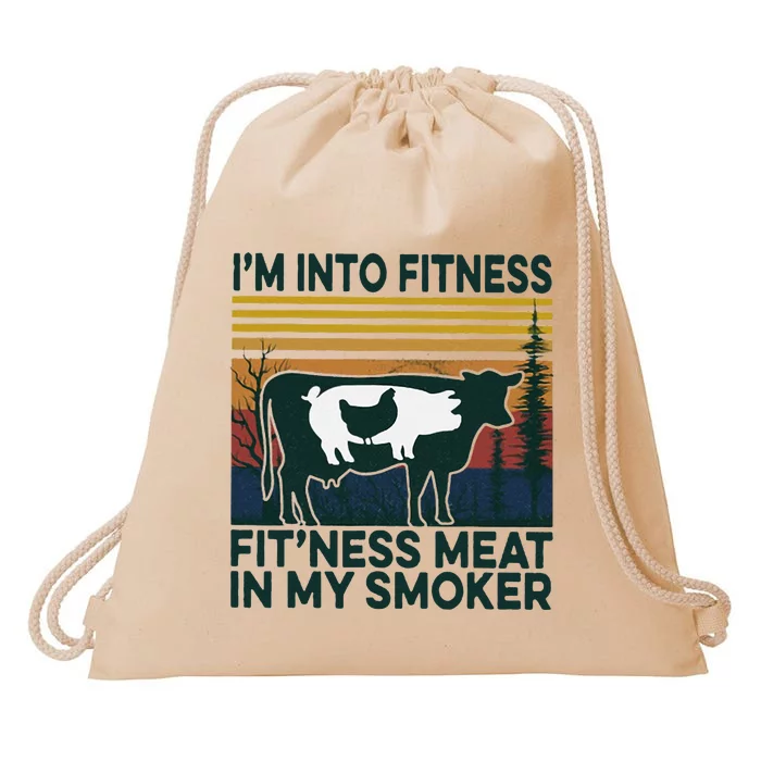 IM Into Fitness FitNess Meat In My Smoker Drawstring Bag