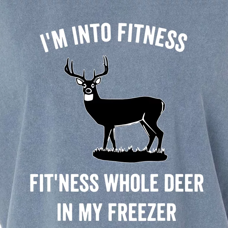 I'm Into Fitness Funny Joke Deer Hunting Gift For Hunters Garment-Dyed Women's Muscle Tee