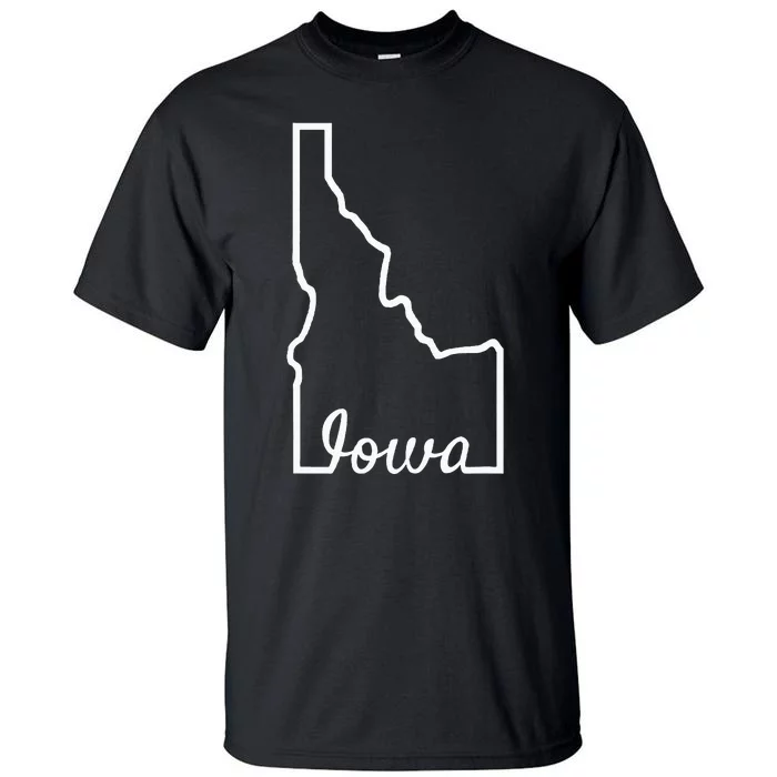 Idaho Iowa Funny Geography Mix Up Joke Idawa State Pride Tall T-Shirt