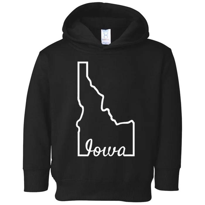 Idaho Iowa Funny Geography Mix Up Joke Idawa State Pride Toddler Hoodie