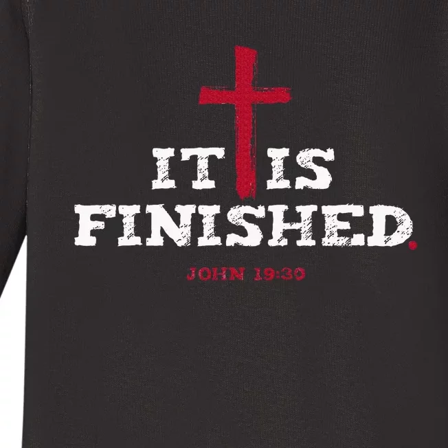 It Is Finished John 19 30 Baby Long Sleeve Bodysuit