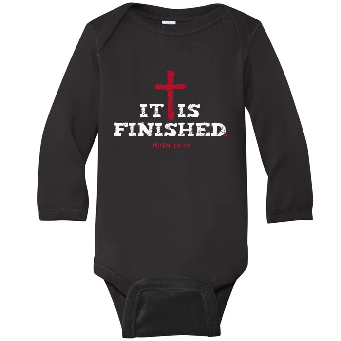 It Is Finished John 19 30 Baby Long Sleeve Bodysuit