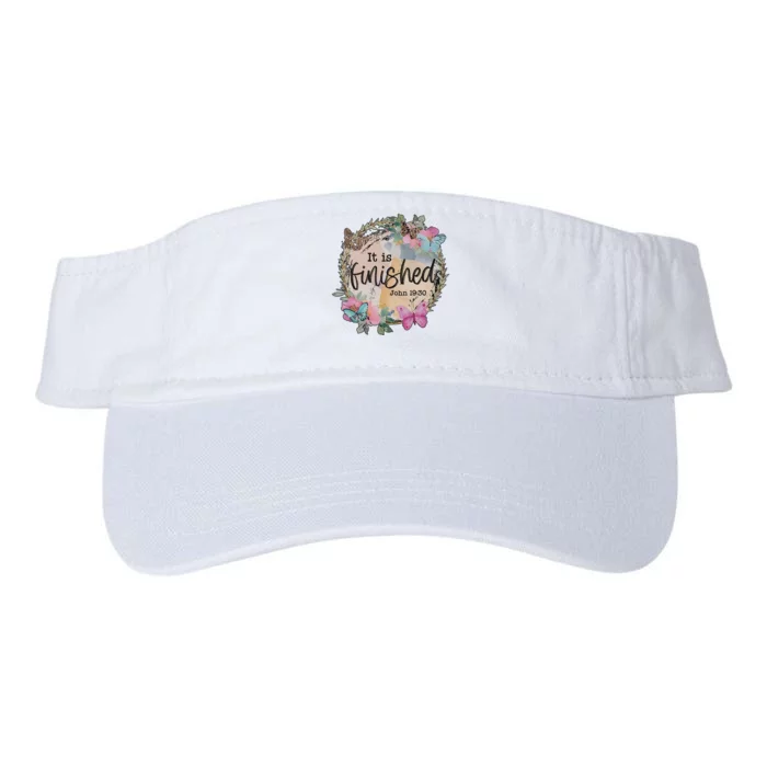 It Is Finished Easter Religious Faith Cross Jesus Butterflies Church Valucap Bio-Washed Visor