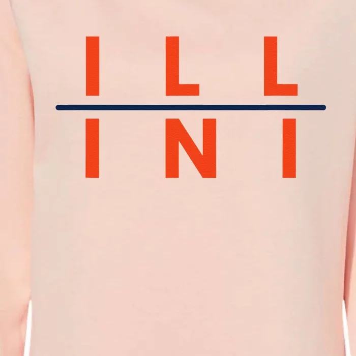 Illinois IL Fans Womens California Wash Sweatshirt