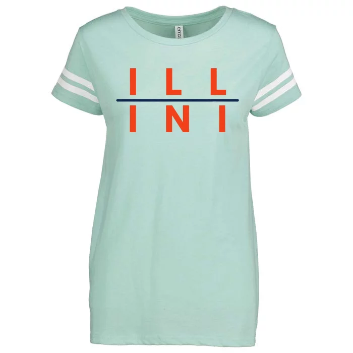 Illinois IL Fans Enza Ladies Jersey Football T-Shirt