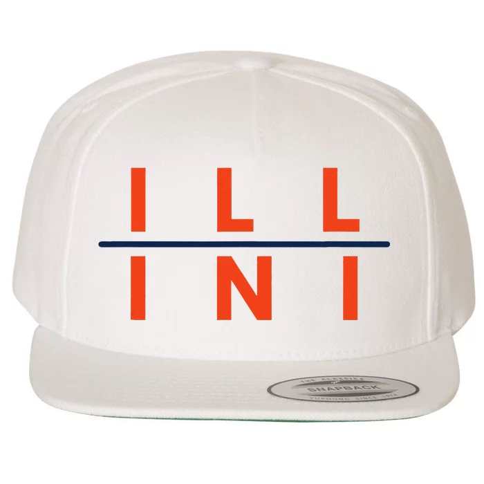 Illinois IL Fans Wool Snapback Cap