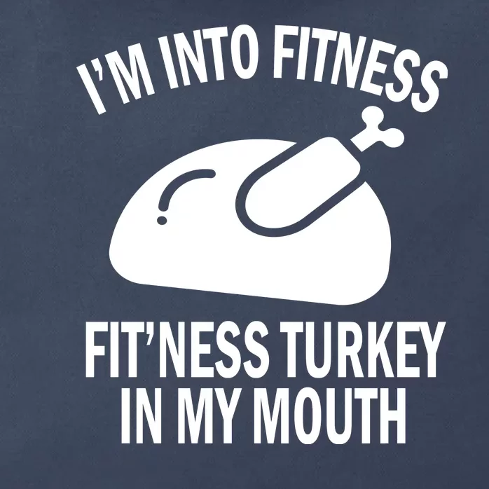 IM Into Fitness Funny Turkey Holiday Zip Tote Bag