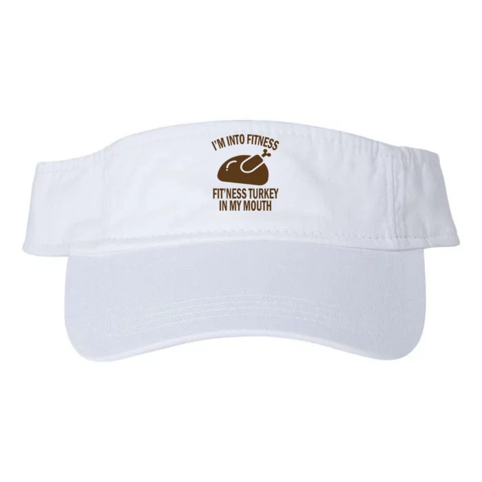 IM Into Fitness Funny Turkey Holiday Valucap Bio-Washed Visor