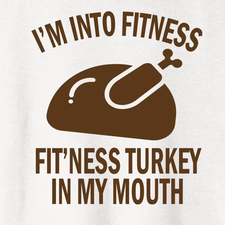 IM Into Fitness Funny Turkey Holiday Women's Crop Top Tee