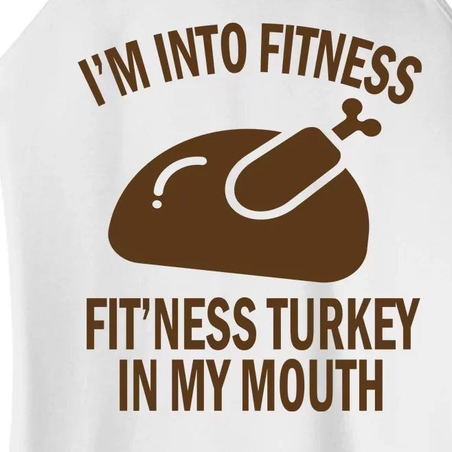 IM Into Fitness Funny Turkey Holiday Women’s Perfect Tri Rocker Tank