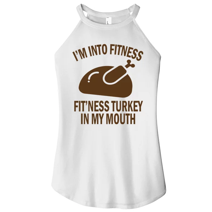 IM Into Fitness Funny Turkey Holiday Women’s Perfect Tri Rocker Tank