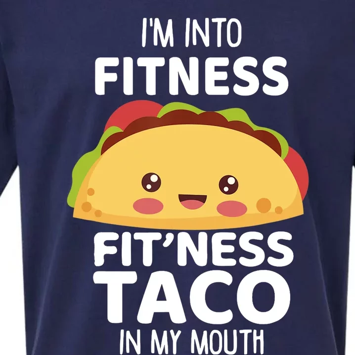 I'm Into Fitness Taco In My Mouth Gym Workout Taco Sueded Cloud Jersey T-Shirt