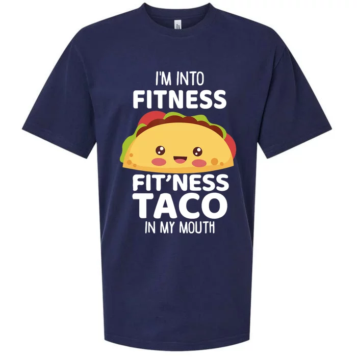 I'm Into Fitness Taco In My Mouth Gym Workout Taco Sueded Cloud Jersey T-Shirt