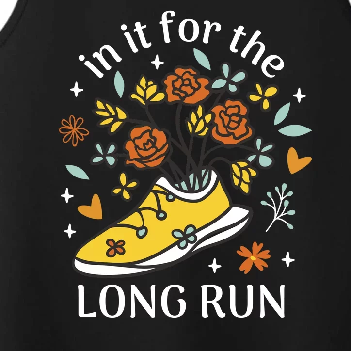 In It For The Long Run Floral Performance Tank