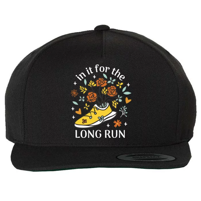 In It For The Long Run Floral Wool Snapback Cap